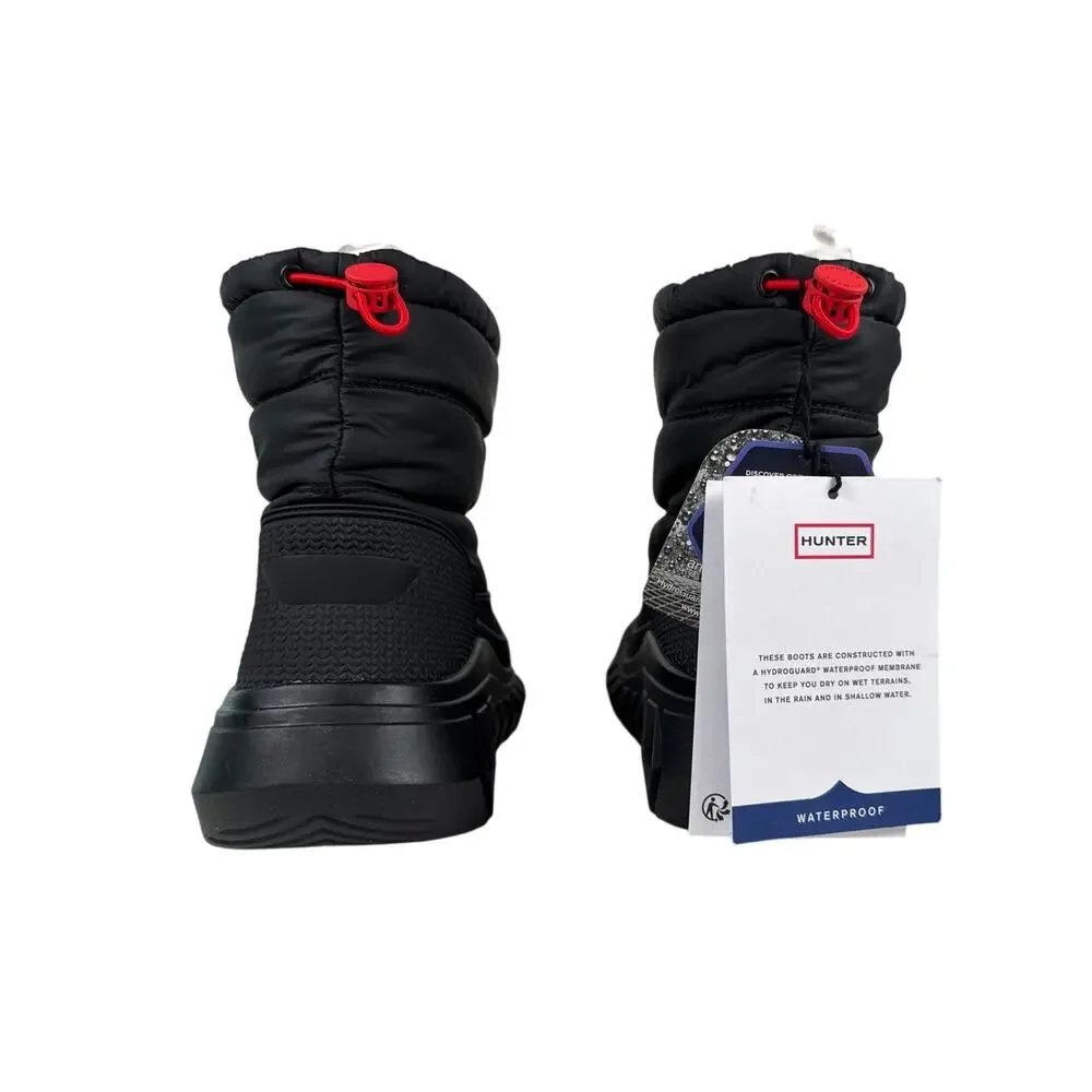 Hunter Intrepid Short Snow Boots Womens 7 Black‎ Waterproof Insulated Pull On